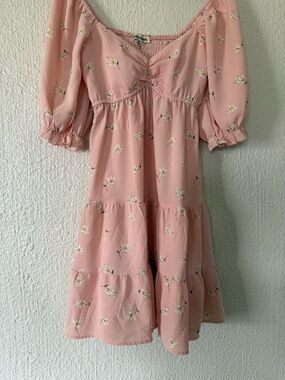 Beautiful Floral Boho Puff Sleeve Sundress Red Hearts M🌸